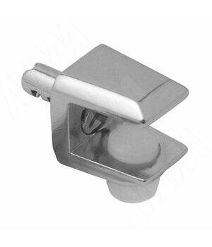 Полкодержатель для стеклянных полок толщиной 5-8 мм, со штоком, хром