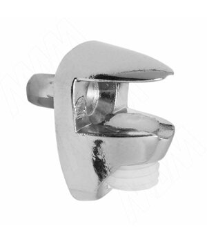 Полкодержатель для стеклянных полок толщиной 5-6 мм, со штоком, хром