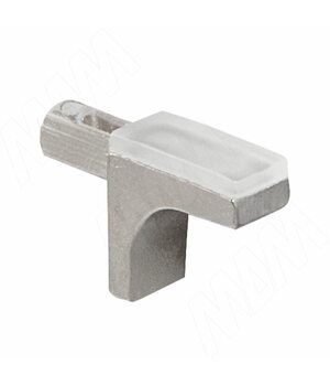 K-LINE Полкодержатель с дополнительным упором для стеклянных полок без фиксации, никель