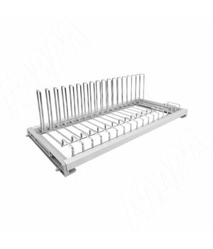 GALAXY Посудосушитель для тарелок с гладкой рамкой и держателем задней стенки, 600 мм, хром