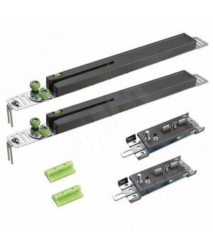 PRIDE Универсальная система плавного закрывания для шкафа-купе, 2 доводчика, 2 активатора, крепеж