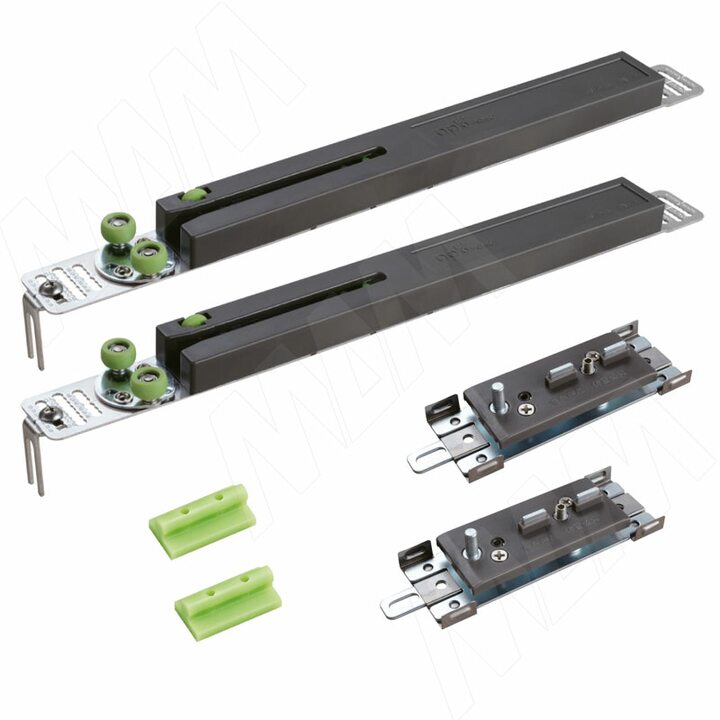 PRIDE Универсальная система плавного закрывания для шкафа-купе, 2 доводчика, 2 активатора, крепеж