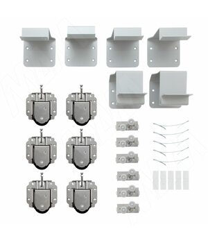 PRIDE комплект роликов и аксессуаров на 3 двери (ролики, стопоры, кронштейны)