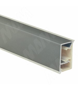 Плинтус алюминиевый прямоугольный вертикальный L=4,2м, нержавеющая сталь