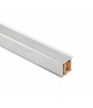 Плинтус алюминиевый квадратный L=4,2м, алюминий глянец