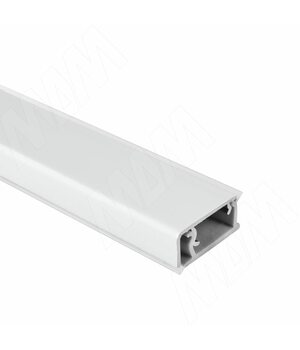 Плинтус алюминиевый прямоугольный горизонтальный L=4,2м, белый матовый