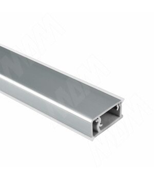 Плинтус алюминиевый прямоугольный универсальный (гориз./верт.) L=4,2м, алюминий глянец