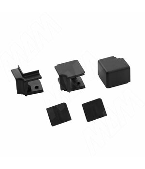 Аксессуары для квадратного плинтуса серия 77.00, черный