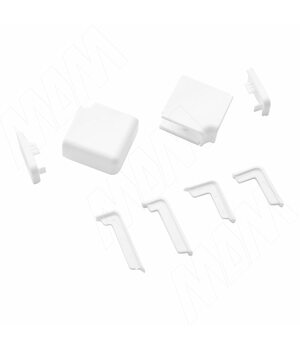 Аксессуары для белого прямоугольного горизонтального плинтуса
