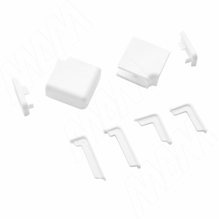 Аксессуары для белого прямоугольного горизонтального плинтуса