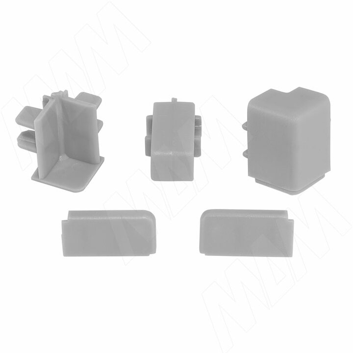 Аксессуары для прямоугольного вертикального плинтуса 62.300, серый