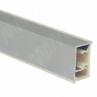 Плинтус алюминиевый прямоугольный вертикальный L=4,2м, серебро