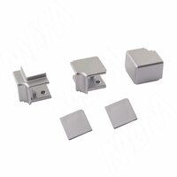 Аксессуары для квадратного плинтуса серия 77.00, алюминий матовый