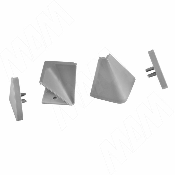 Аксессуары для треугольного плинтуса, серый