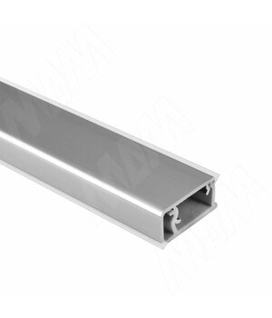 Плинтус алюминиевый прямоугольный универсальный (гориз./верт.) L=4,2м, нержавеющая сталь