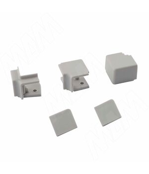 Аксессуары для квадратного плинтуса серия 77.00, светло-серый