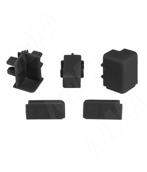 Аксессуары для прямоугольного вертикального плинтуса 62.300, черный