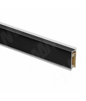 Плинтус алюминиевый прямоугольный универсальный (гориз./верт.) L=3м, черный