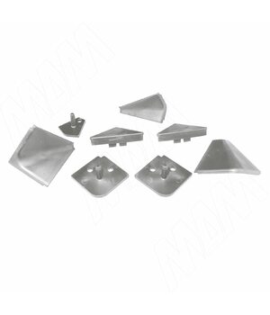 Аксессуары для треугольного плинтуса, серый