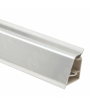 Плинтус алюминиевый овальный L=5м, алюминий глянец