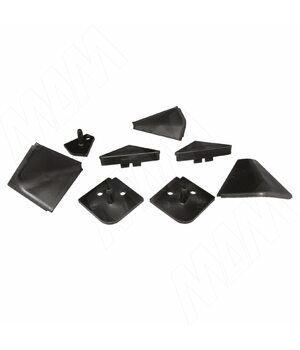 Аксессуары для треугольного плинтуса, черный