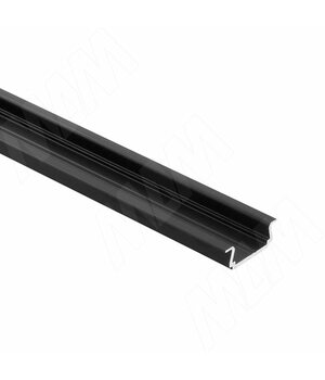 Профиль FM1/F, врезной, черный, 18х6мм, для плоского рассеивателя, L-2000