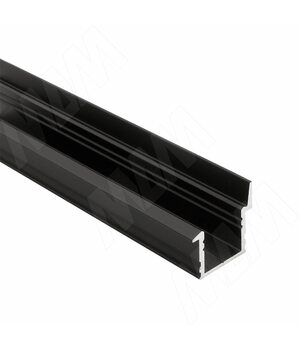 Профиль FM6, врезной со шторкой, черный, 20х19мм, L-2000