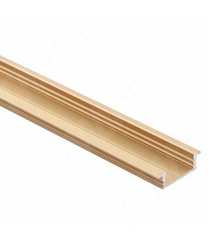 Профиль FM1, врезной, золото матовое, 20х7,5мм, L-2000