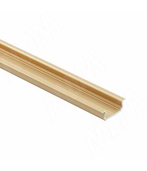 Профиль FM1/F, врезной, золото матовое, 18х6мм, для плоского рассеивателя, L-3000