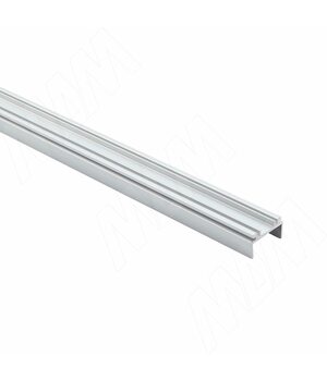 Профиль WD2 для торцевой подсветки деревянной полки, накладной, серебро, 12х21мм, L-2500