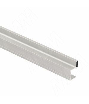 Профиль-ручка для фасада 16 мм, серебро, L-3000