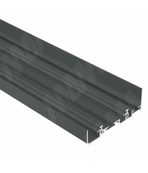 PS48 Направляющая верхняя усиленная, быстрый монтаж, черный, L-6000