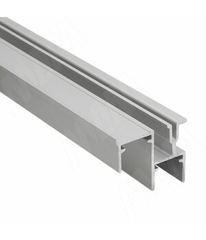 PS48/PS10 Направляющая нижняя, фикс. снаружи/изнутри, серебро, L-6000