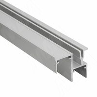 PS48/PS10 Направляющая нижняя, фикс. снаружи/изнутри, серебро, L-3000