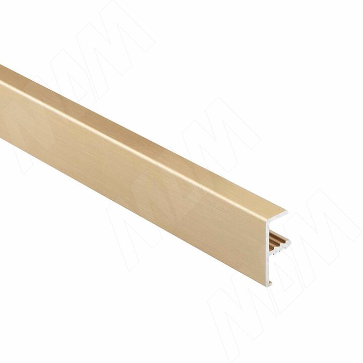 INTEGRO Профиль окантовочный врезной, для плиты 18 мм, 20х9х8, золото брашированное, L-6000