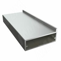 INTEGRO Профиль рамочный широкий, под наклейку, 45х19х1, серебро, L-6000