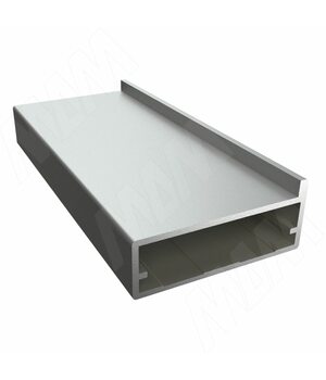 INTEGRO Профиль рамочный широкий, под наклейку, 45х19х1, серебро, L-6000