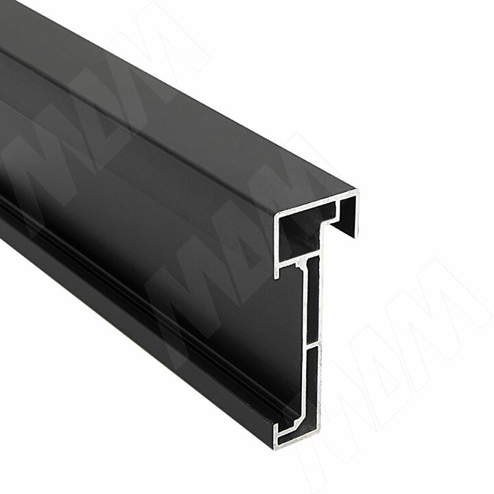 PS19 Горизонт. профиль верх/низ, черный, L-3000