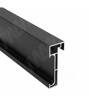 PS19 Горизонт. профиль верх/низ, черный, L-6000