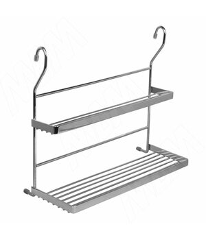 Полка двойная хром
