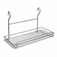 Полка одинарная с длин.креплениями мат.хром