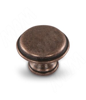 Ручка-кнопка D30мм медь состаренная