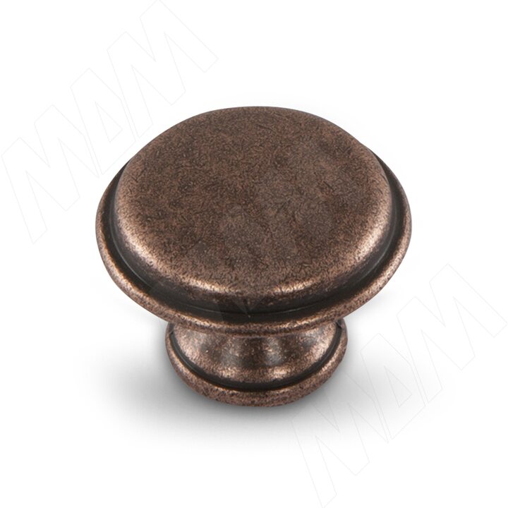 Ручка-кнопка D30мм медь состаренная