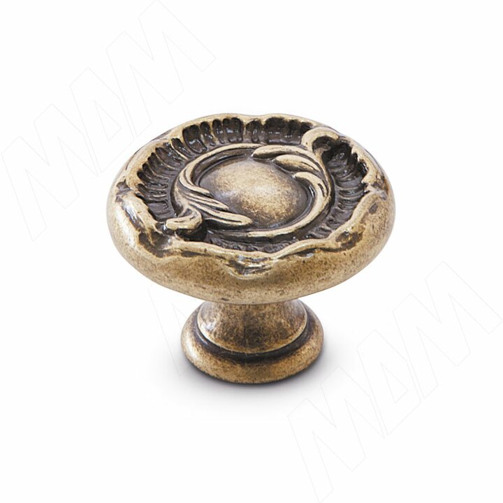 Ручка-кнопка D30мм бронза состаренная