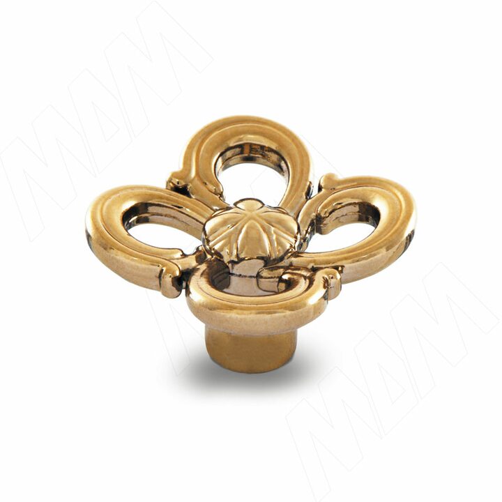 Ручка-кнопка золото темное