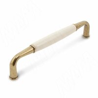 SCANDI Ручка-скоба 128мм бронза состаренная/керамика