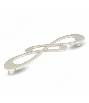 Ручка-скоба 128мм серебро Венецианское