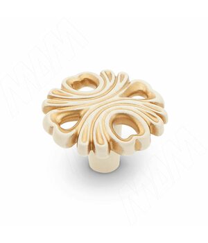 Ручка-кнопка cлоновая кость/золото винтаж