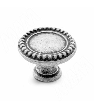 Ручка-кнопка D30мм серебро состаренное