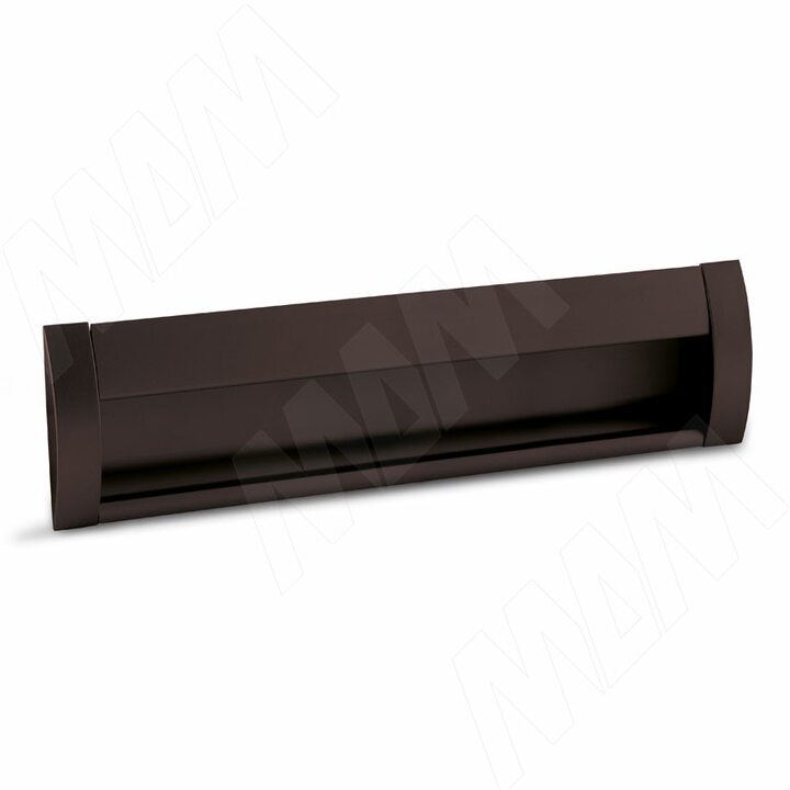 Ручка-раковина 160мм крепление саморезами коричневый матовый